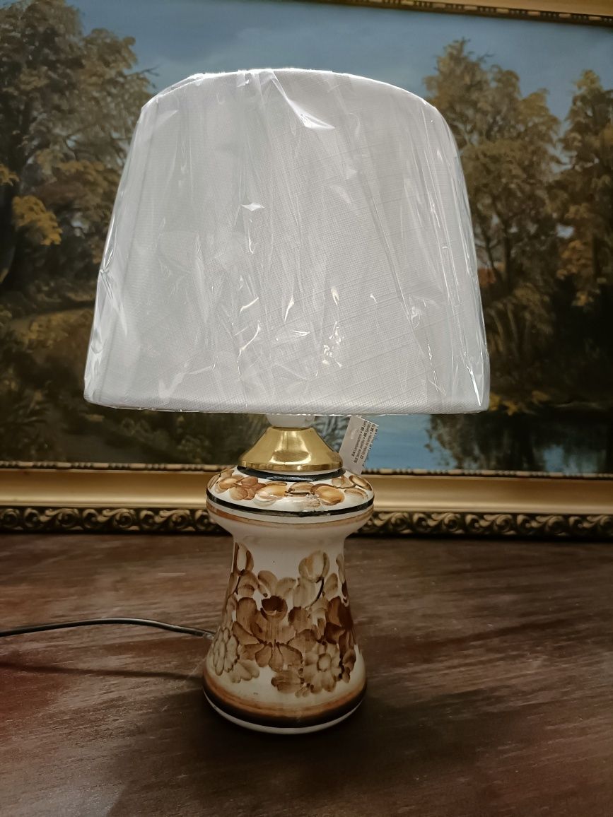 Lampka fajans porcelit Koło 30cm