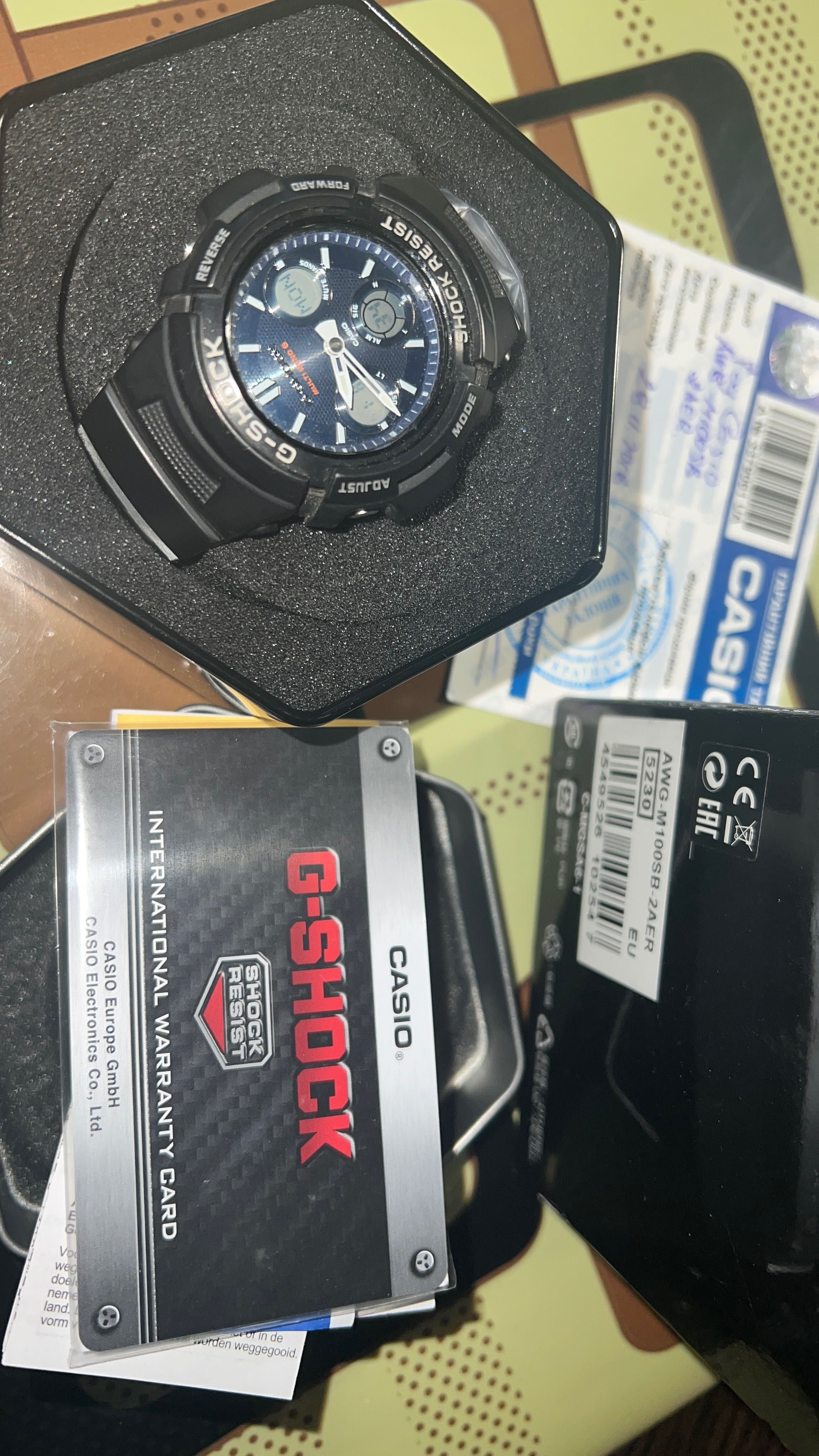 Годинник Casio g-shock awg m100sb 2aer