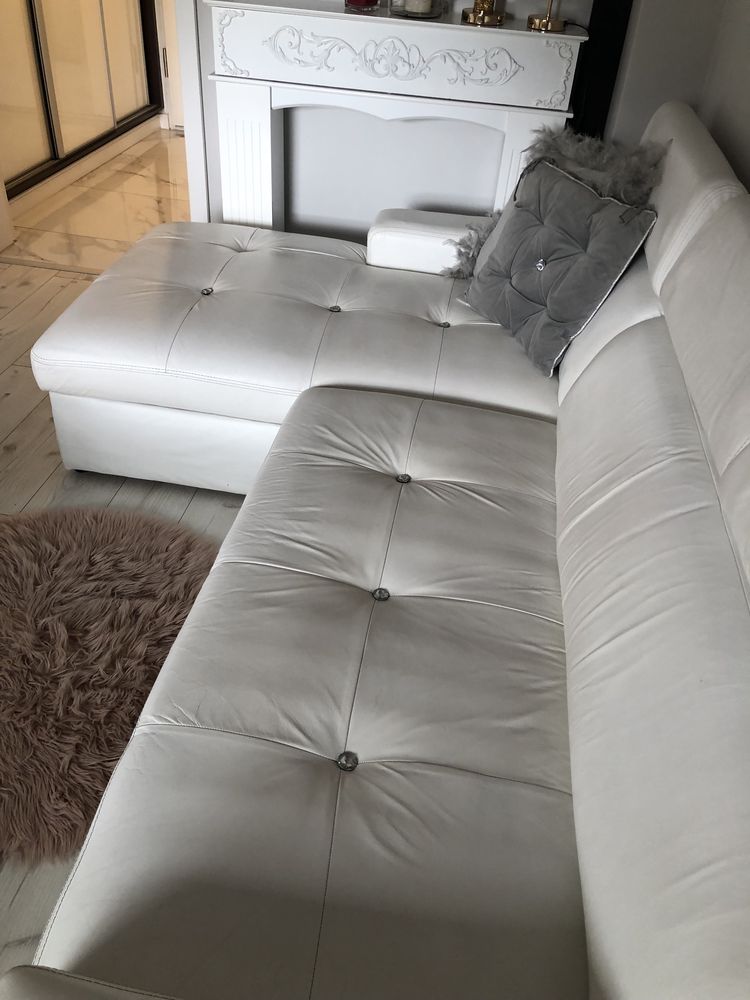 Sofa rozkładana skórzana