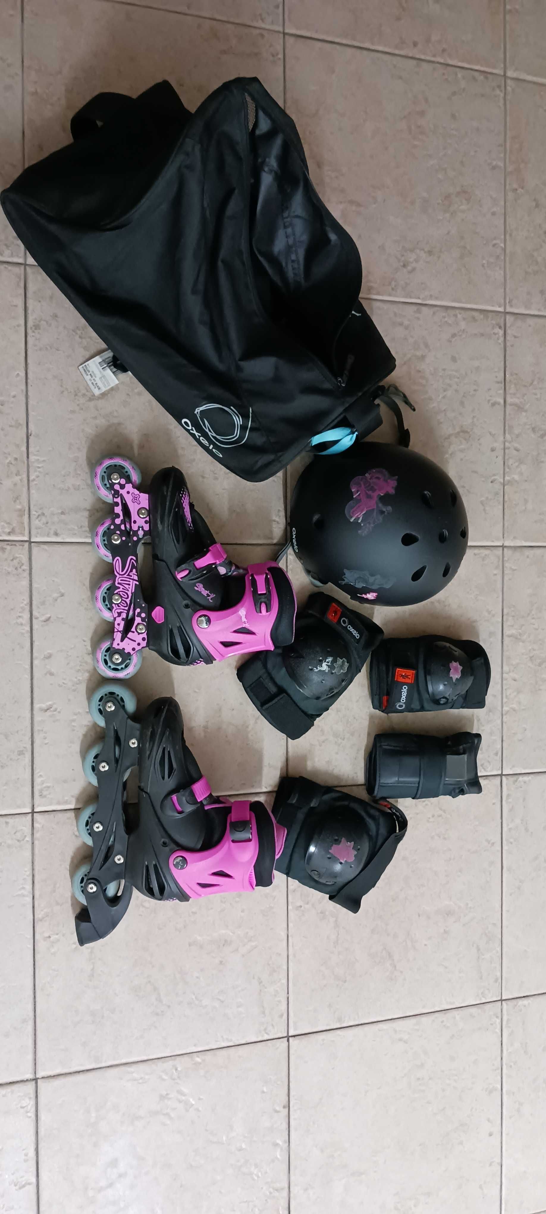 Conjunto patins em linha criança