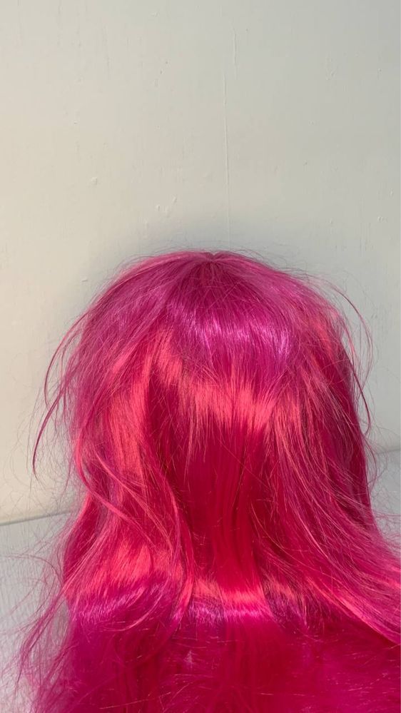 Перуки червона, рожева, синя дорослі для косплею парик