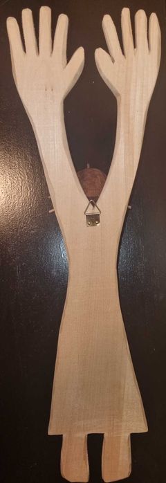 Zbawiciel | Rzeźba drewniana ludowa wisząca | Beskid Żywiecki