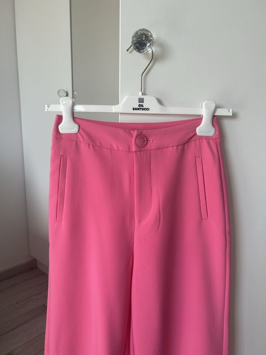 Spodnie garniturowe z szeroką nogawką do kostek