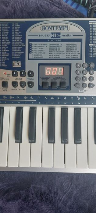 Keyboard klawiatura  sterująca MIDI  Bontempi  PM 683  Hi Generation