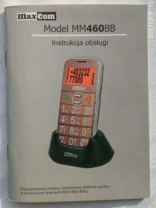 telefon komórkowy dla seniora MAXCOM MM460