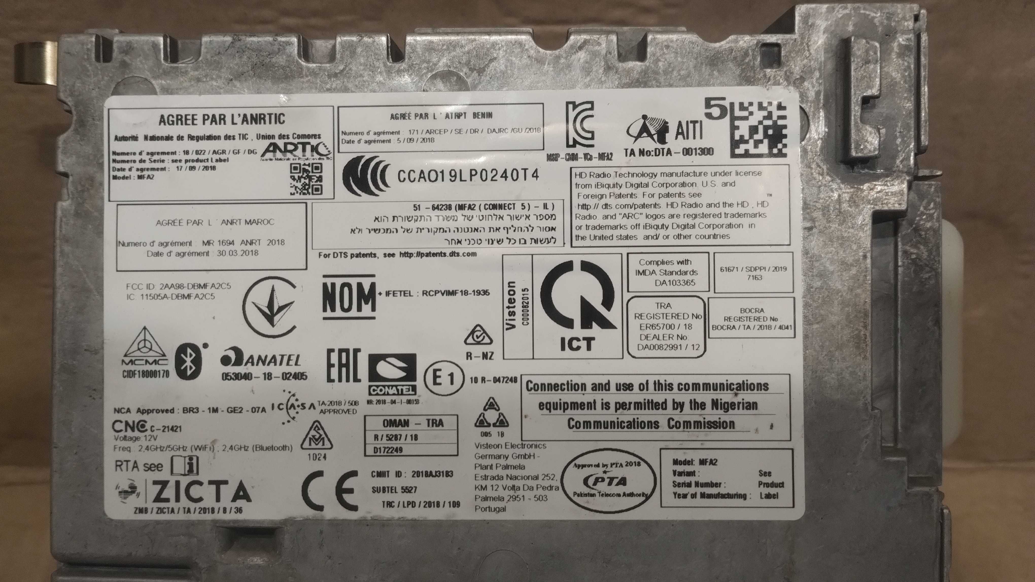 Radio GPS Bluetooth Mercedes Sprinter W907 W910 MFA2 Czytnik Tuner