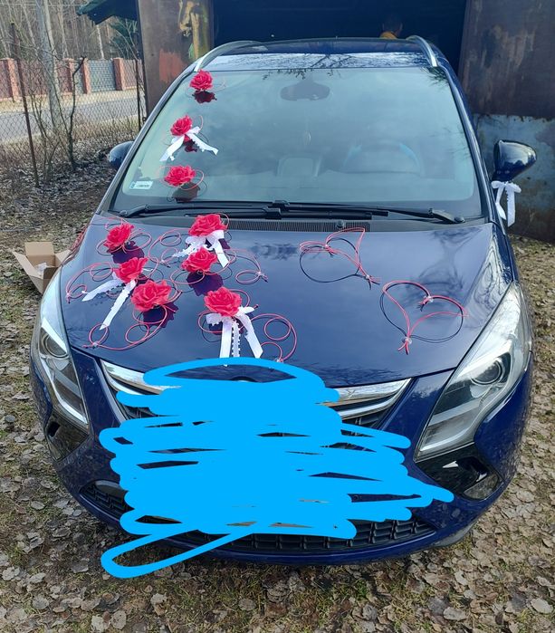 Ozdoba ślubna na auto