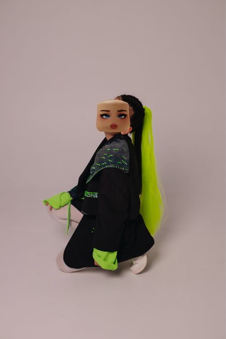 Сценічний костюм з камінням Піджак + спідниця + в’язаний пояс