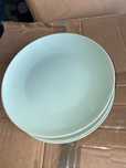 5 zielonych duzych plytkich  talerzy 27 cm grube NEXT pod doniczki