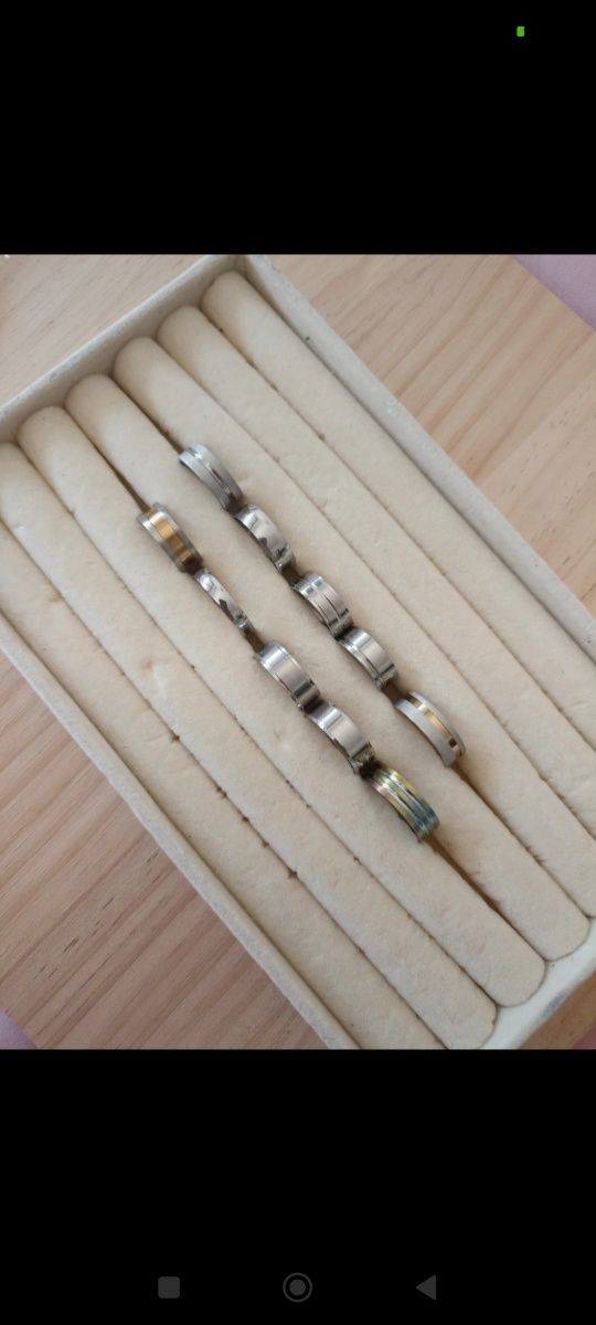 Conjunto de 10 anéis em aço inoxidável
