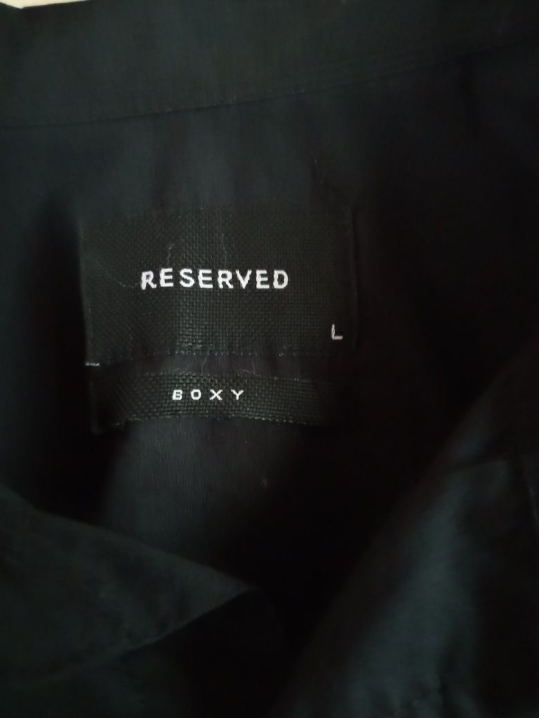 Koszula czarna męska Reserved Boxy Slim fit rozmiar L
