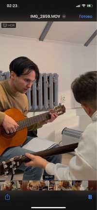 Індивідуальні уроки гри на гітарі для дорослих та дітей на дому