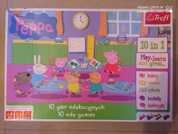 Gra edukacyjna 10w1 + memory Świnka Peppa układanka