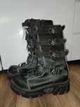 Czarne granatowe buty glany na platformie Madfish typu New Rock