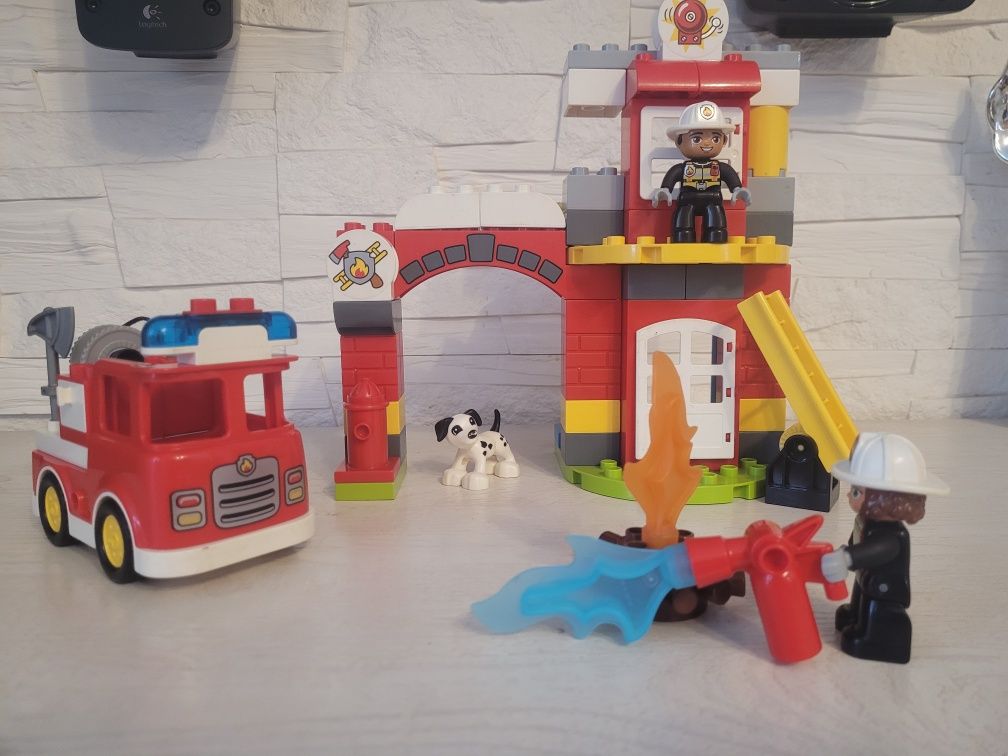 Lego duplo, straż pożarna straż remiza