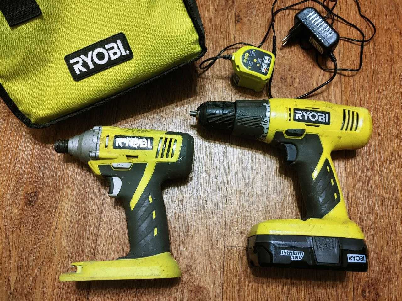 Шуруповерт Ryobi P209 + импульсный винтоверт/гайковерт P234 18V