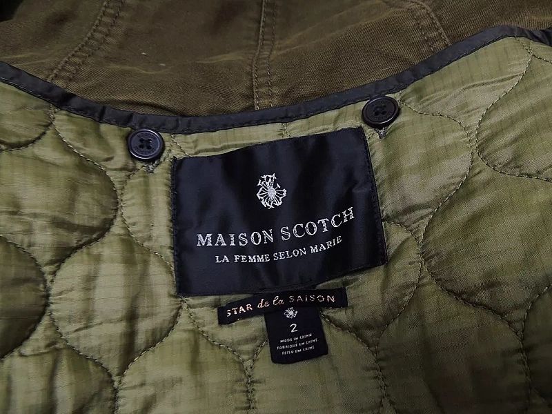 Maison Scotch Militarna Parka Premium Vintage Damska Kurtka Cargo
