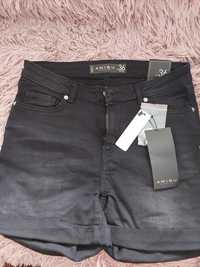 Spodnie szorty jeansy New Yorker Czarne 36