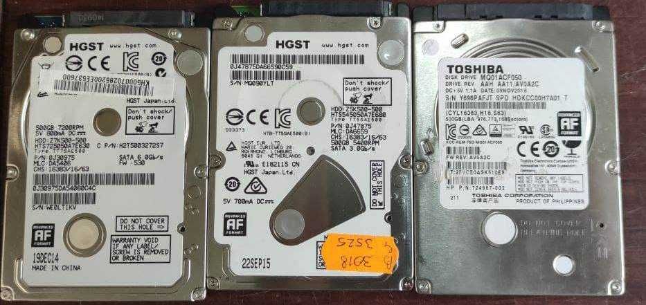 Жорсткий диск ноутбучний HDD 2.5" SATA 500 Gb лот 200 шт.