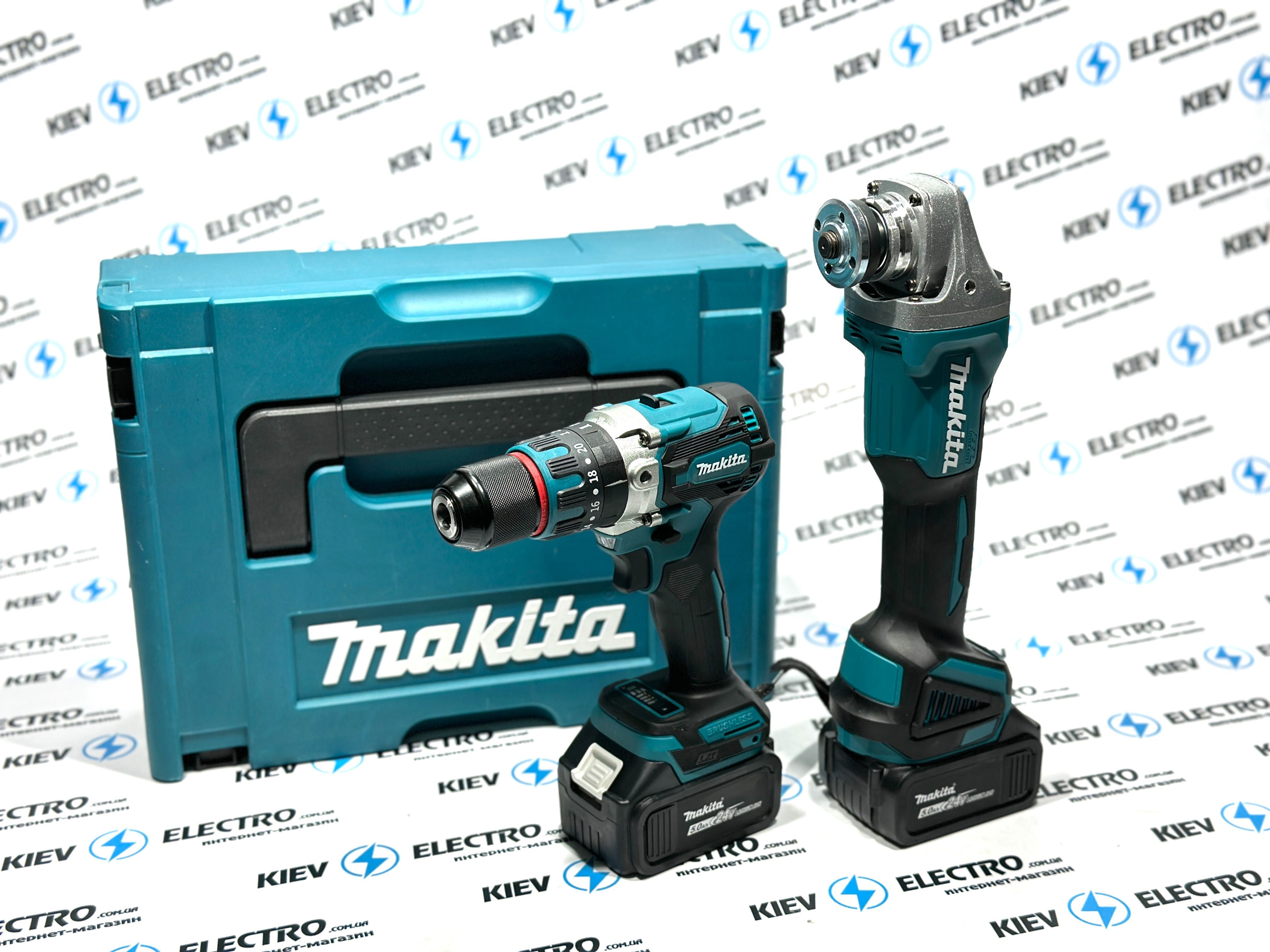 Шуруповерт Makita DDF485 и Болгарка Makita  24V/5Ah (Безщеточный )