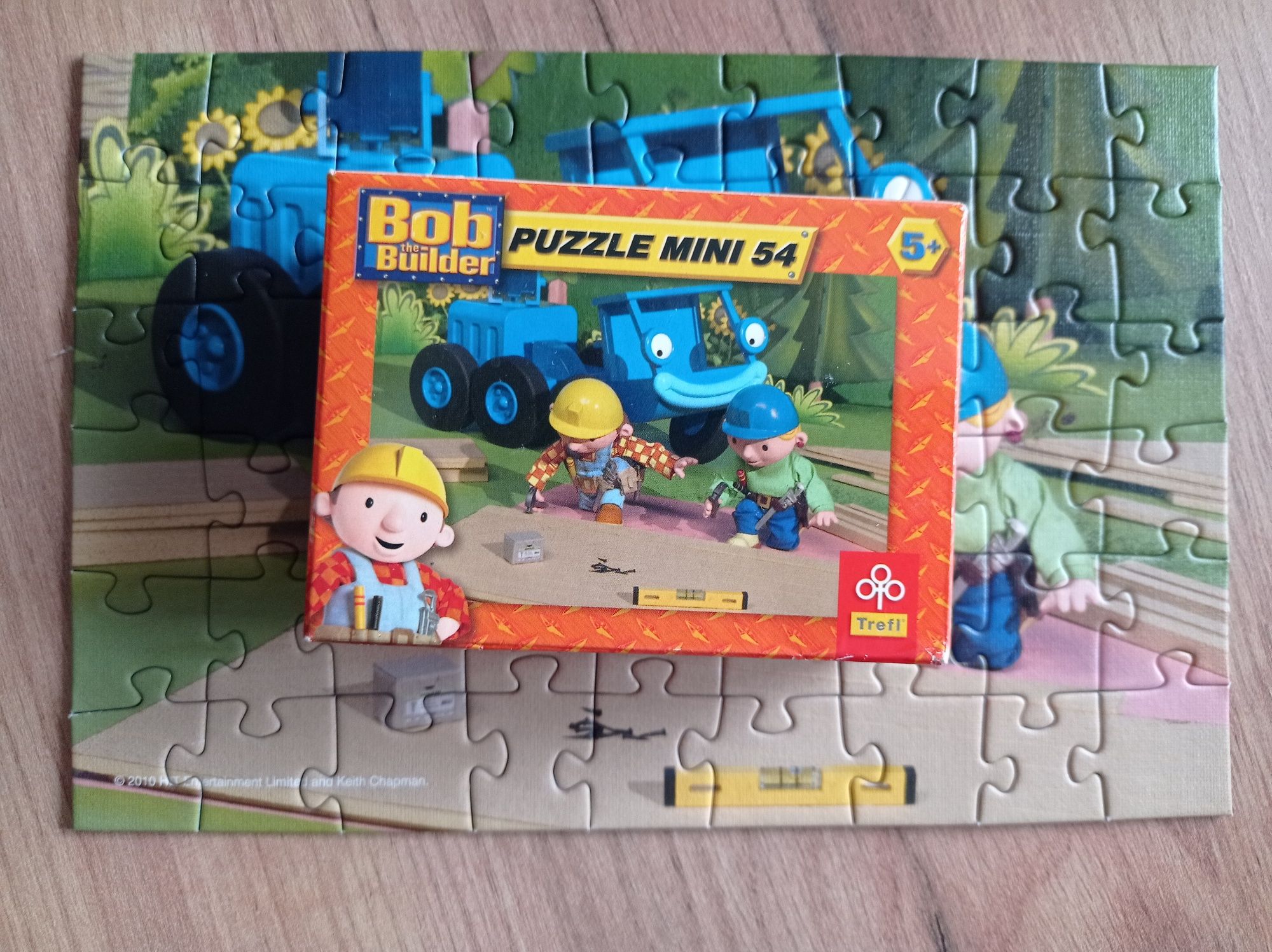 Puzzle kieszonkowe Trefl 54 elementy, Bob Budowniczy, kompletne