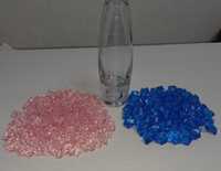 Камінці пластикові для декорування + ваза