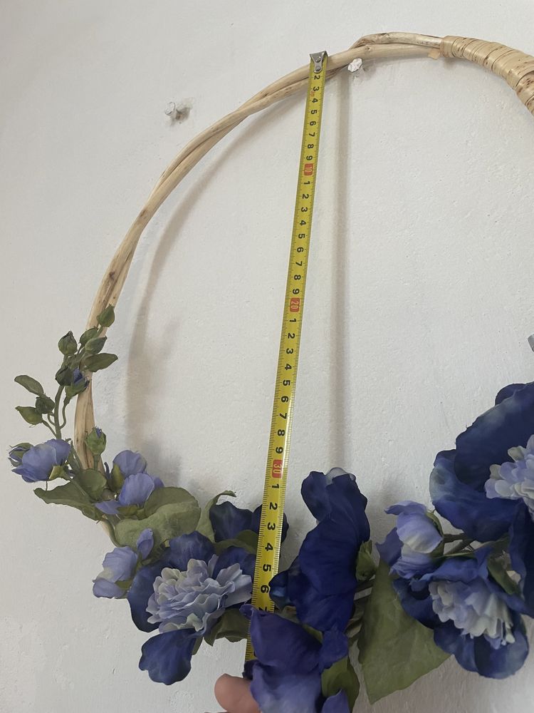 Fioletowy wianek home kwiaty sztuczne