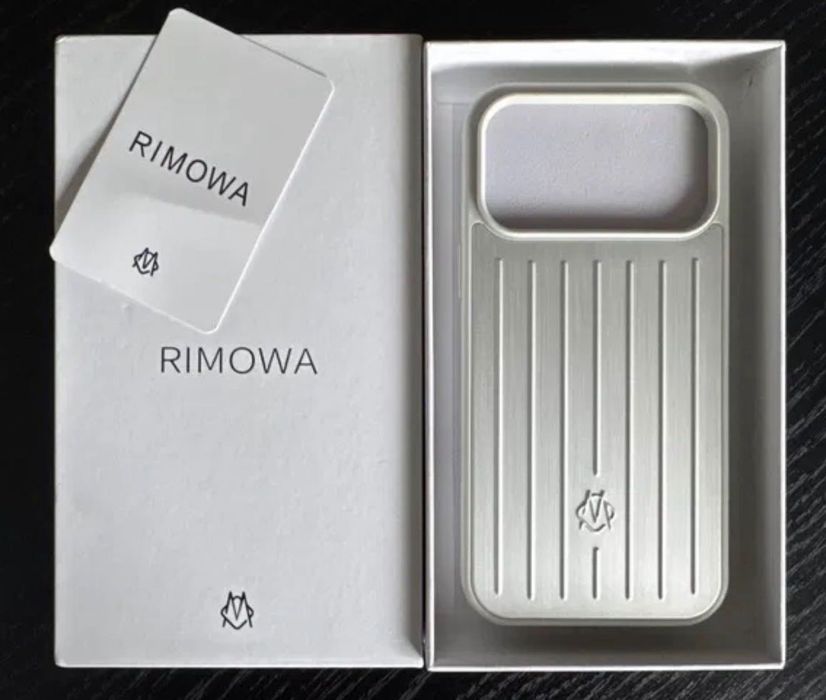 Rimowa iPhone 17 Pro - Kultowe aluminiowe etui + 2szt folia BIZON
