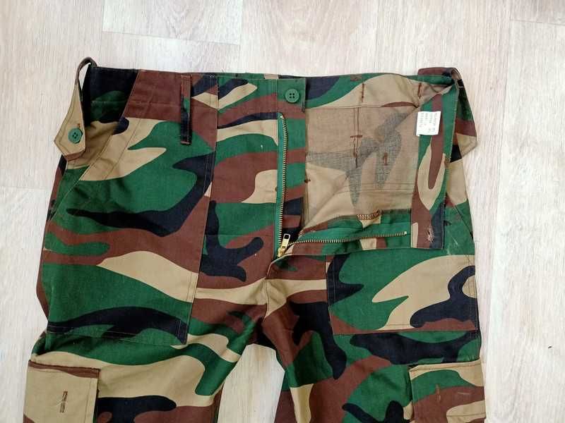 Spodnie wojskowe moro camo woodland kamuflaż cargo