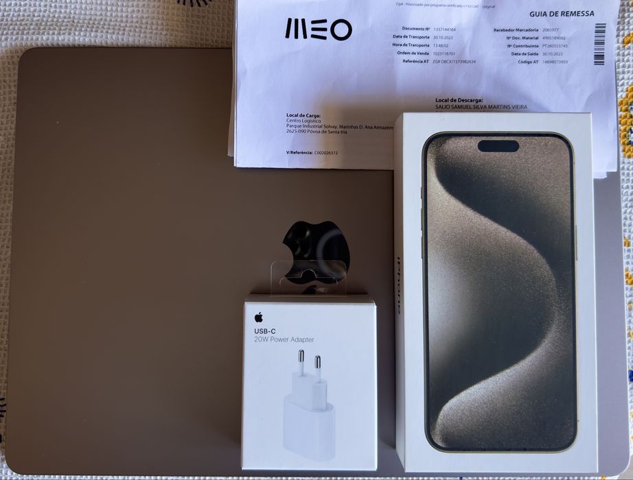 Iphone 15 Pro Max 256Gb Titanio Natural C/Novo C/Fatura e Garantia.