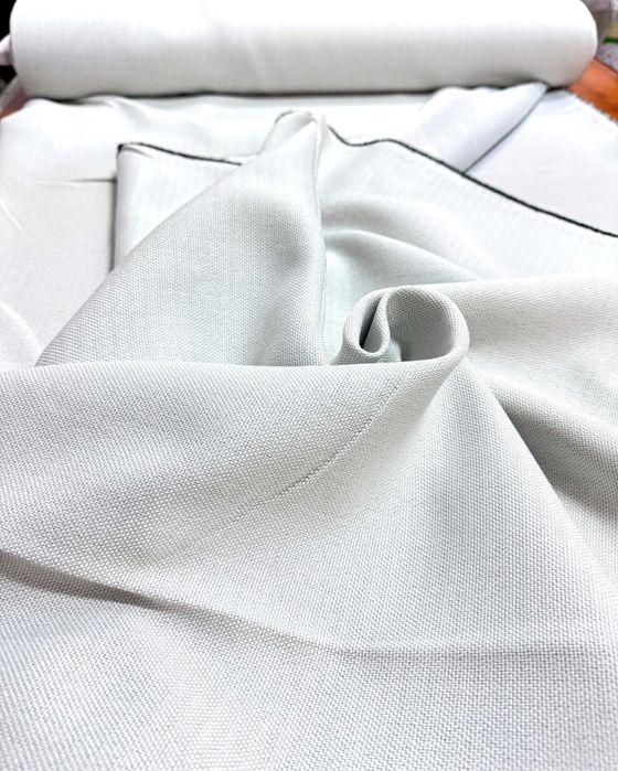 Materiał Na Zasłony BlackOut Tkanina Zaciemniająca Biały Jasno Szary05