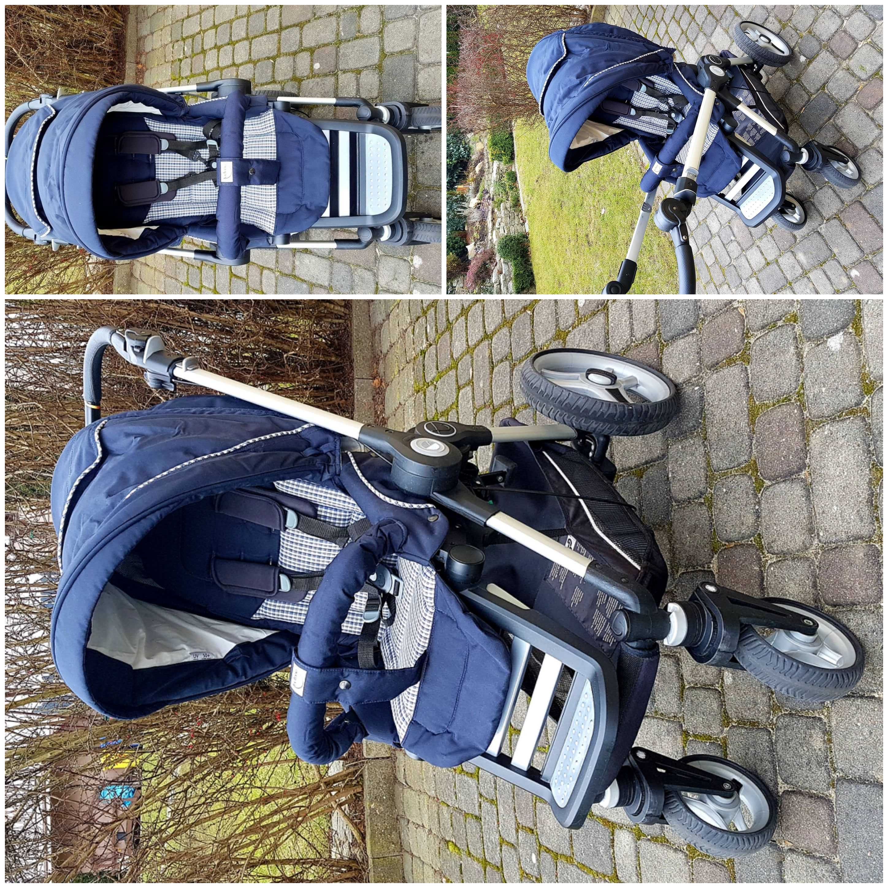 Komplet Wózek Teutonia BeYou + Fotelik Cybex Aton 3 z dodatkami