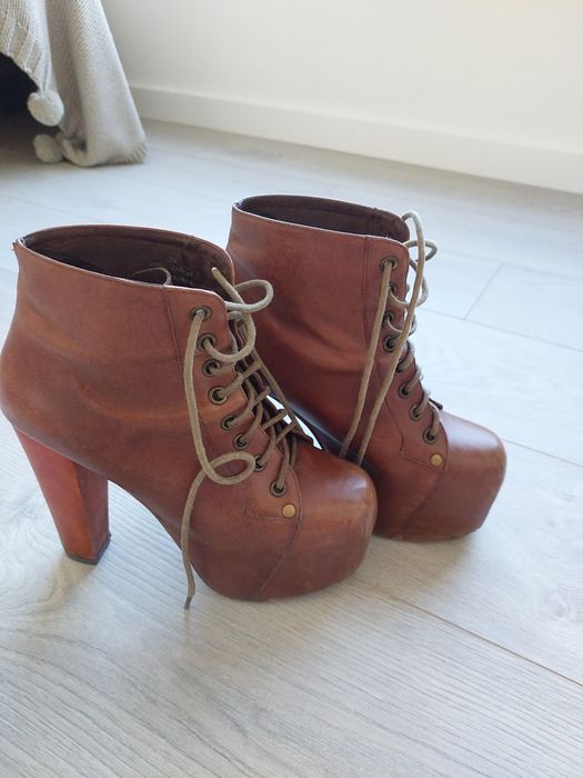 Botas salto alto Jeffry Campbell castanho