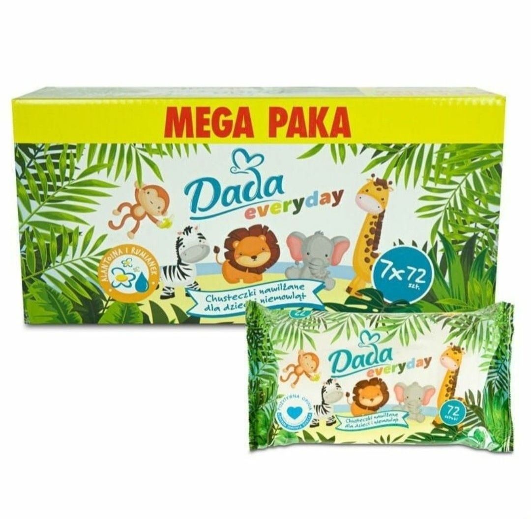 Chusteczki Nawilżane Dada Zielone 7 sztuk