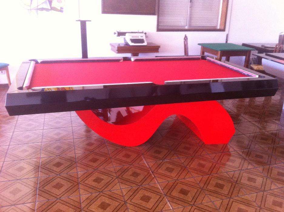 Bilhar - Mesa de Bilhar - Snooker I Preto Vermelho