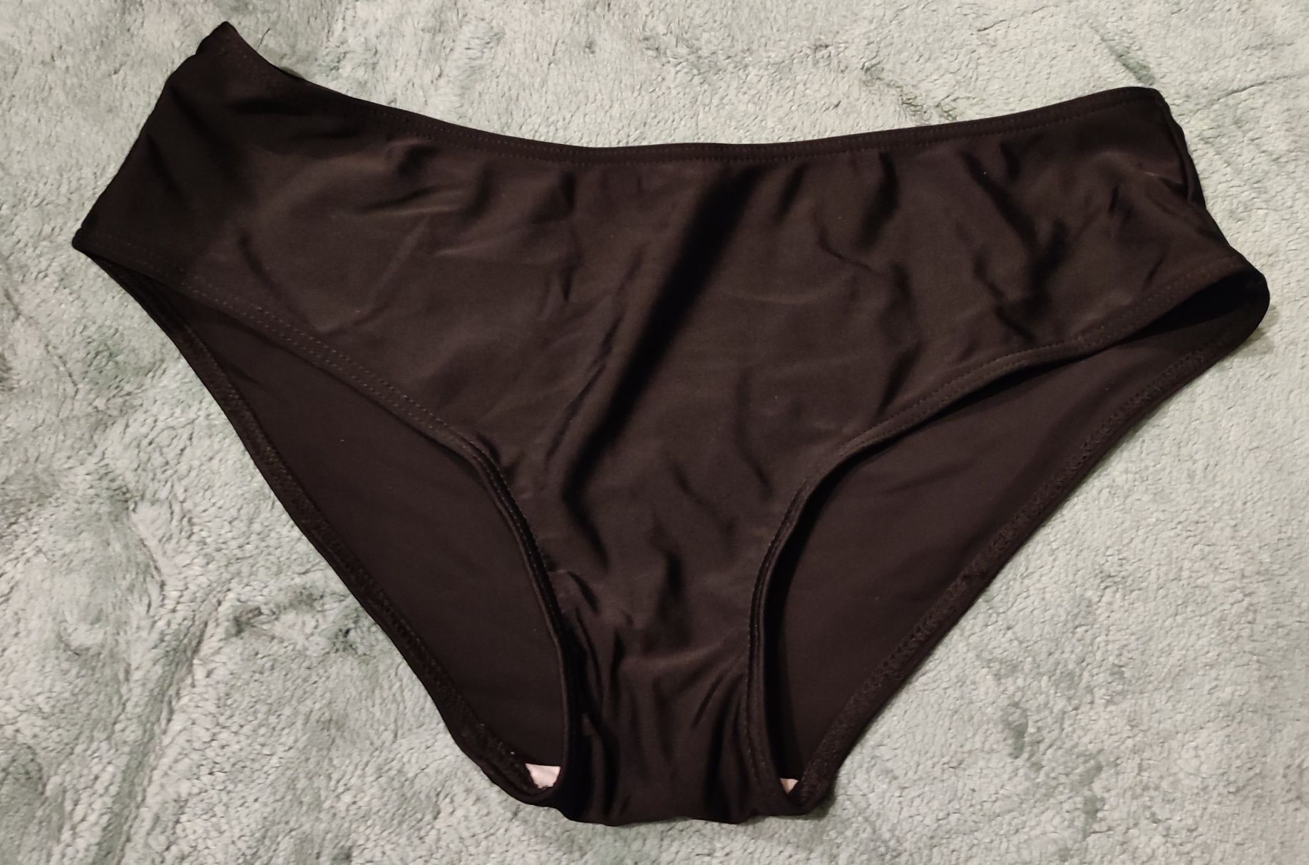 Majtki od stroju kąpielowego czarne elastan bikini doł 40