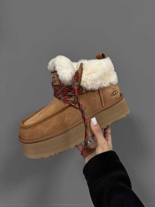 Угги UGG Funkarra Platform Chestnut / уггі Функара на платформі бежеві
