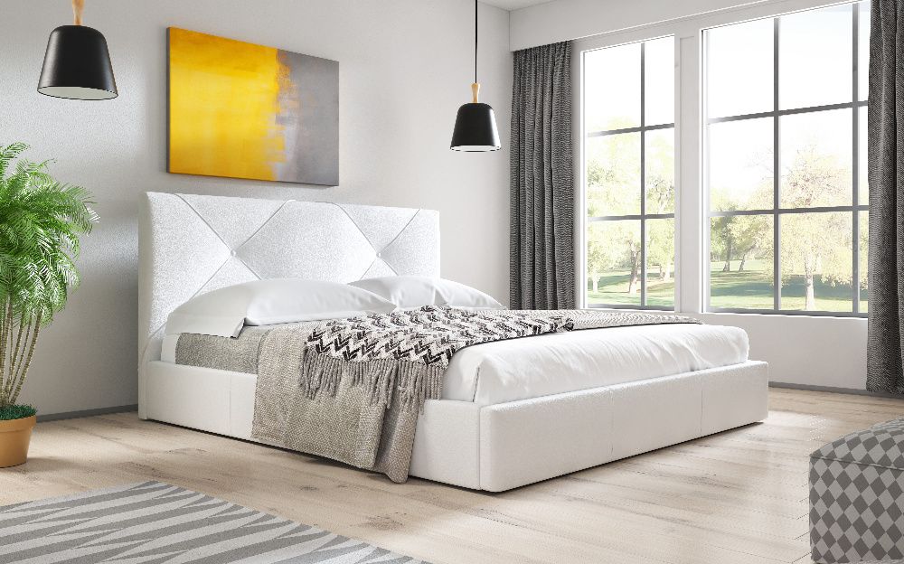 Łóżko tapicerowane 90/120/140/160/180x200podnoszone,ze stelażem KARINA