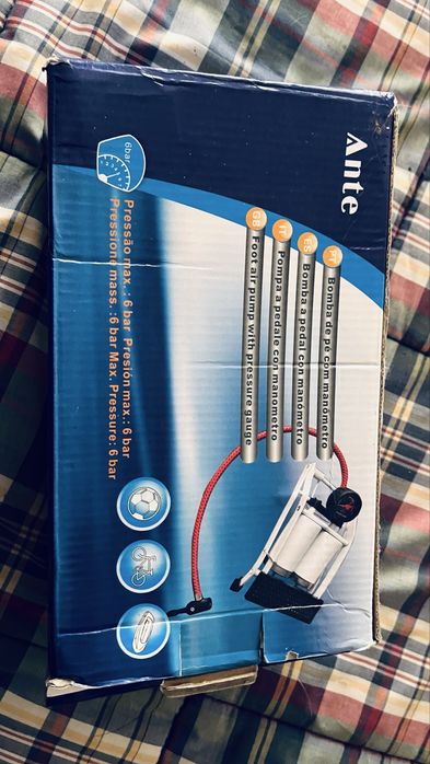 Bomba de ar com manómetro