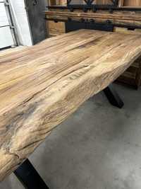 Oryginalny, piękny stół z drewna tekowego