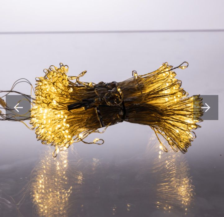 Гірлянда-штора Роса Хвойна лапа 600 LED 3*3 метри, жовтий