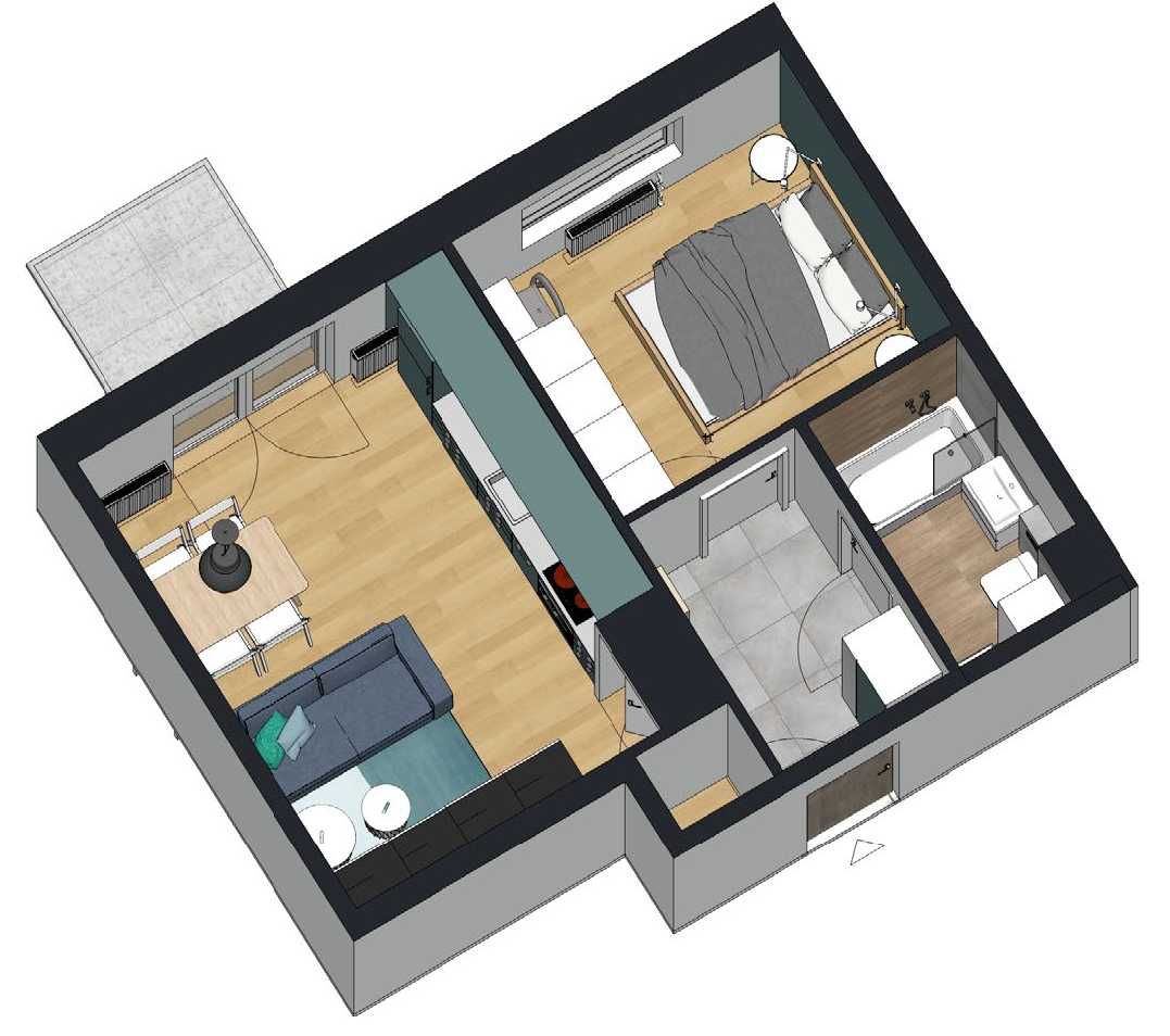 Mieszkanie Orlińskiego / AVIA / Czyżyny / 2 pokoje / balkon / 38m2
