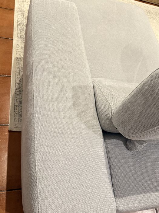 Sofá chaise-longue cinza KEEN