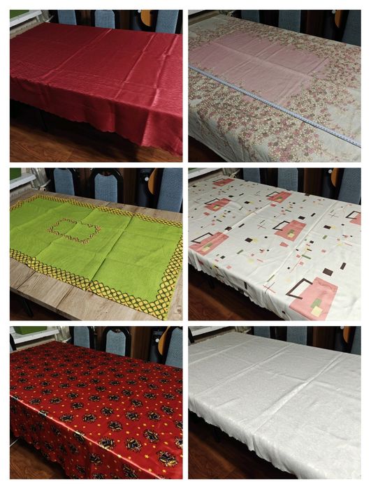6 różnych obrusów