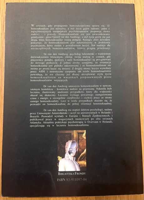 Książka Homoseksualizm i nadzieja Gerard Van den Aardweg