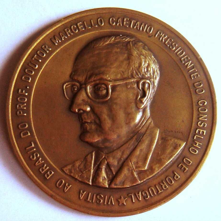 Medalha de Bronze Visita ao Brasil de Marcello Caetano São Paulo 1969