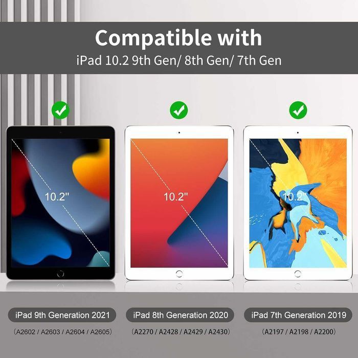 JADEMALL etui klawiatura bluetooth do iPad 9/8/7 10.2 Air 3 Pro 10.5