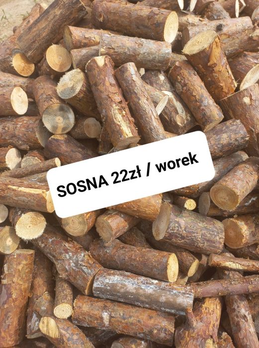 Drewno opałowe , workowane, drzewo suche opał buk dąb sosna brzoza