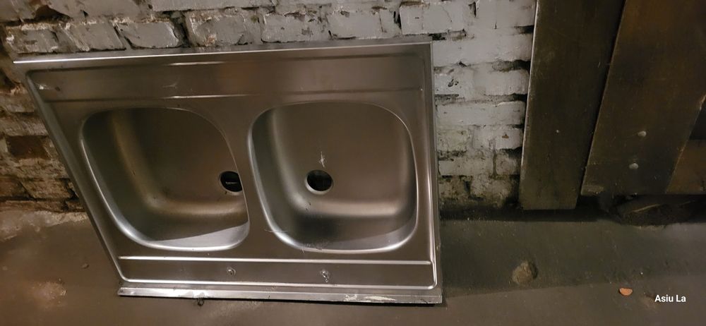 Zlewozmywak  stalowy dwukomorowy