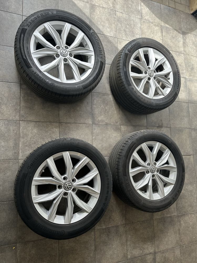 Felgi 18 z oponami orginał VW Tiguan 2 super stan 5NA 601 025